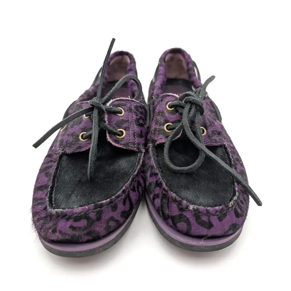 Timberland x Wacko Maria Boat Shoes Men's Purple/Leopard Size US9 EU43
